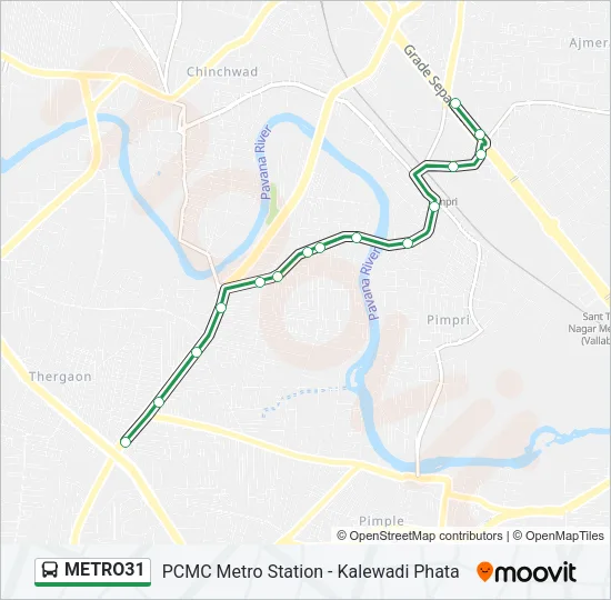 METRO31 Bus Line Map