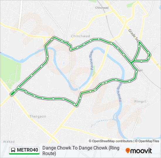 METRO40 Bus Line Map