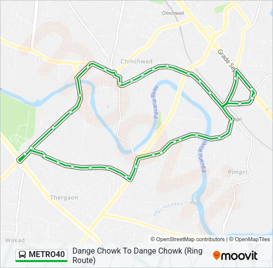 METRO40 Bus Line Map