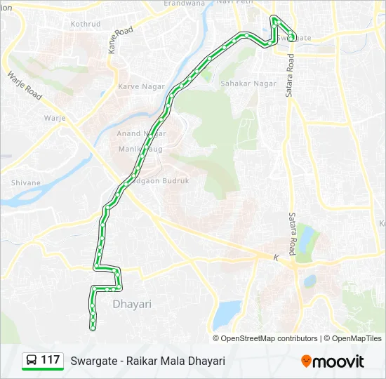 117 Bus Line Map
