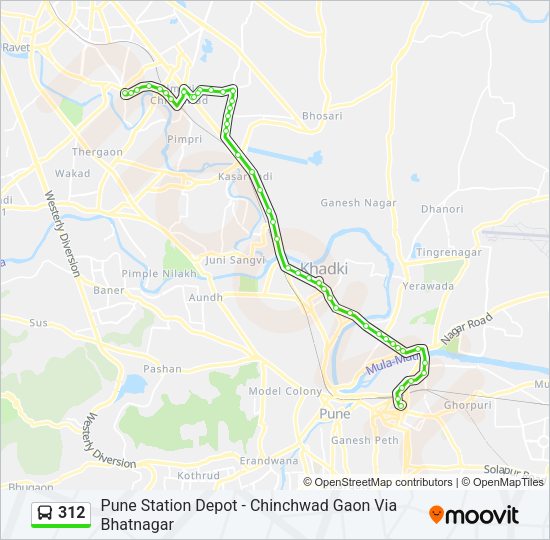 312 Bus Line Map