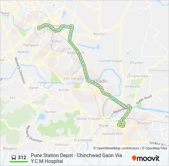 312 Bus Line Map
