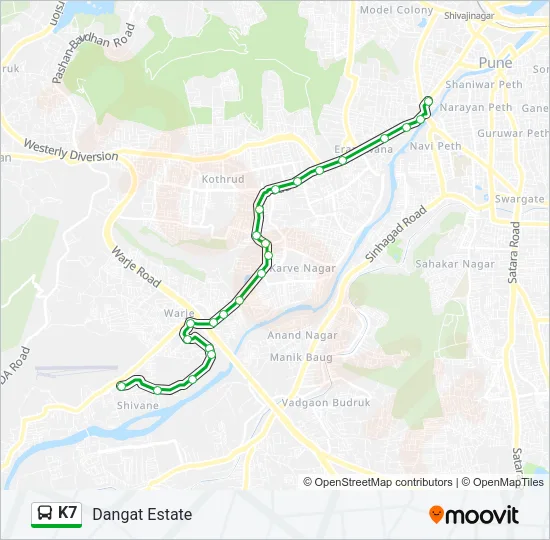 K7 Bus Line Map