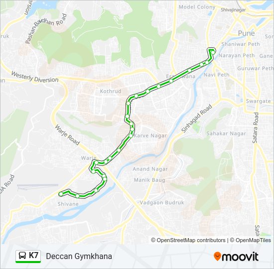 K7 Bus Line Map