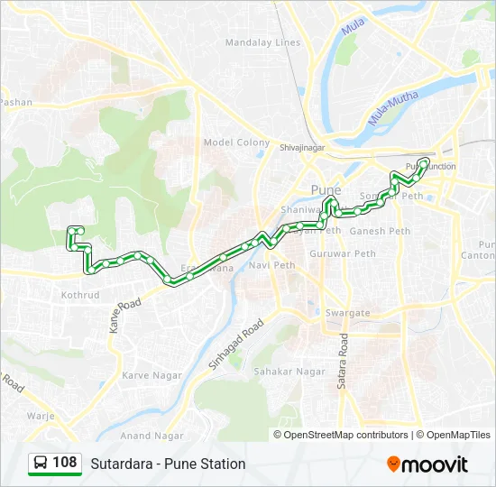 108 Bus Line Map