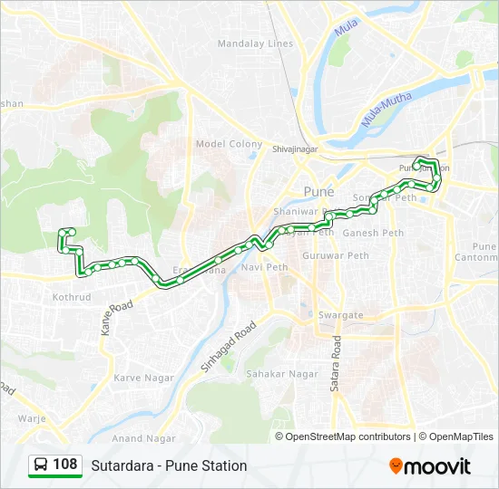 108 Bus Line Map