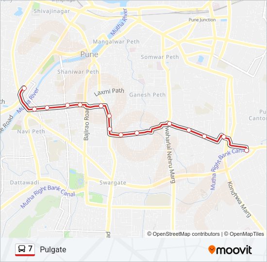 7 Bus Line Map