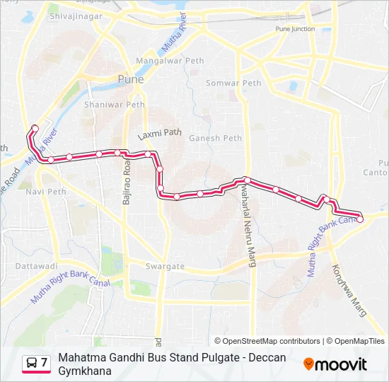 7 Bus Line Map