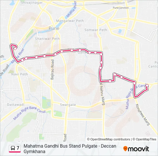 7 Bus Line Map