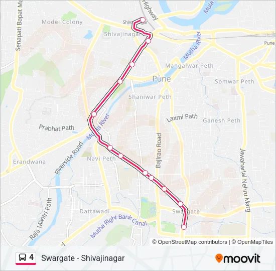 4 Bus Line Map