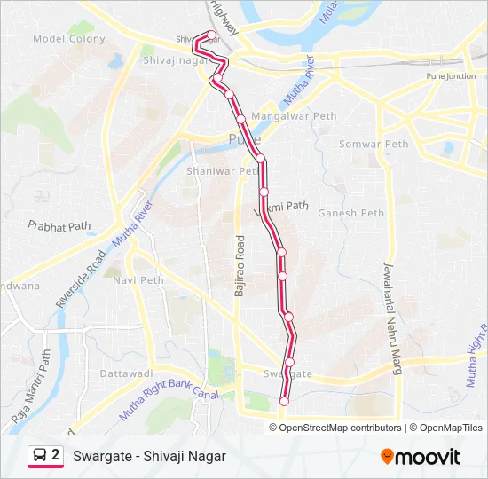 2 Bus Line Map