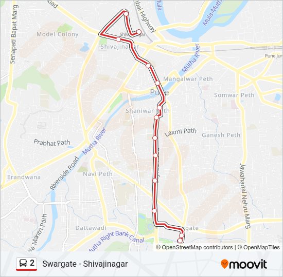 2 Bus Line Map