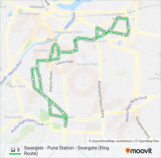 3 Bus Line Map