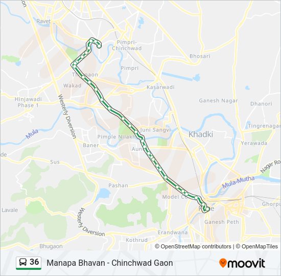 36 Bus Line Map