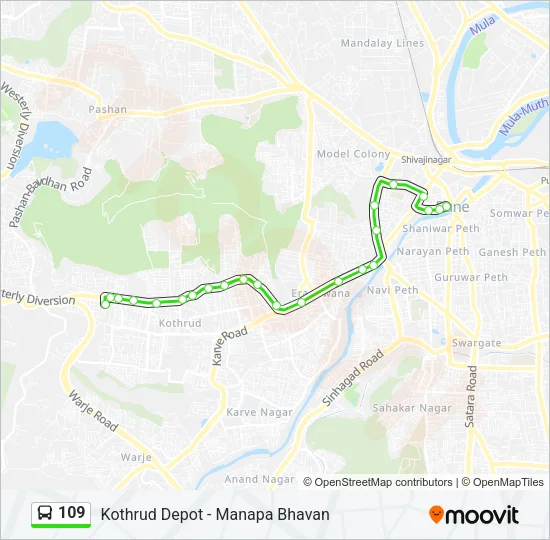 109 Bus Line Map