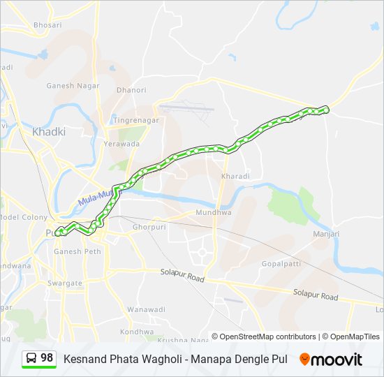 98 Bus Line Map