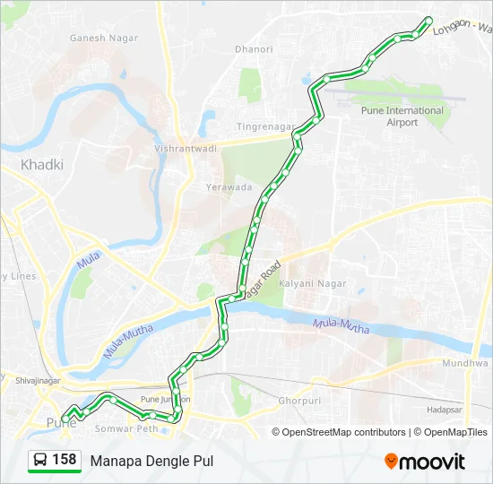 158 Bus Line Map