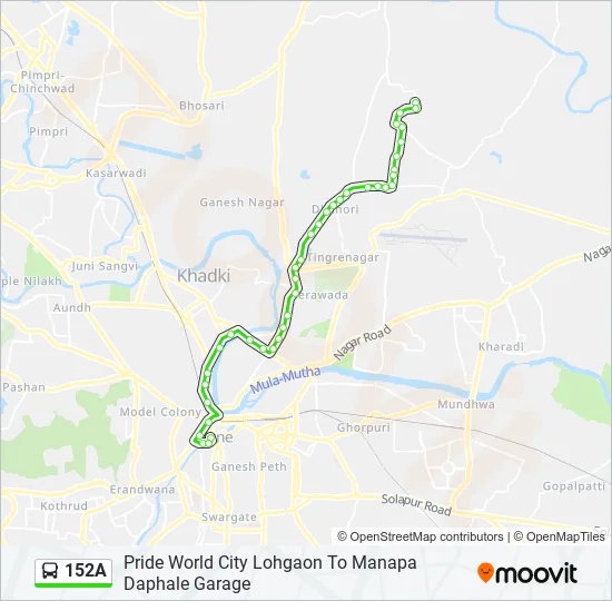 152A Bus Line Map