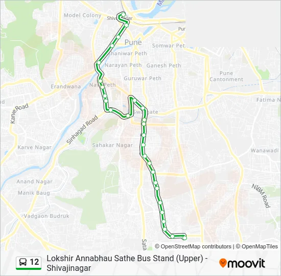 12 Bus Line Map