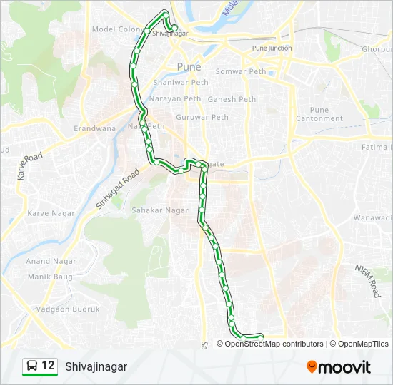 12 Bus Line Map