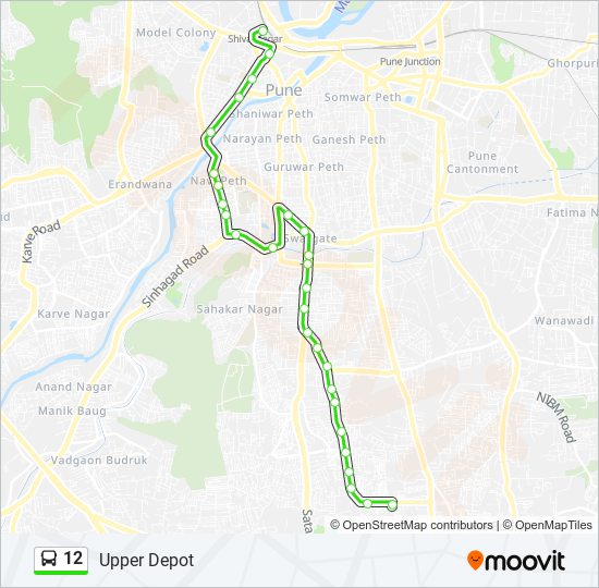 12 Route: Schedules, Stops & Maps - Upper Depot (Updated)