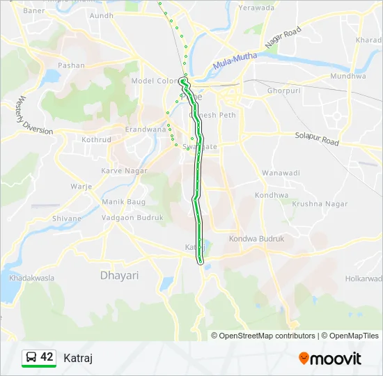 42 Bus Line Map