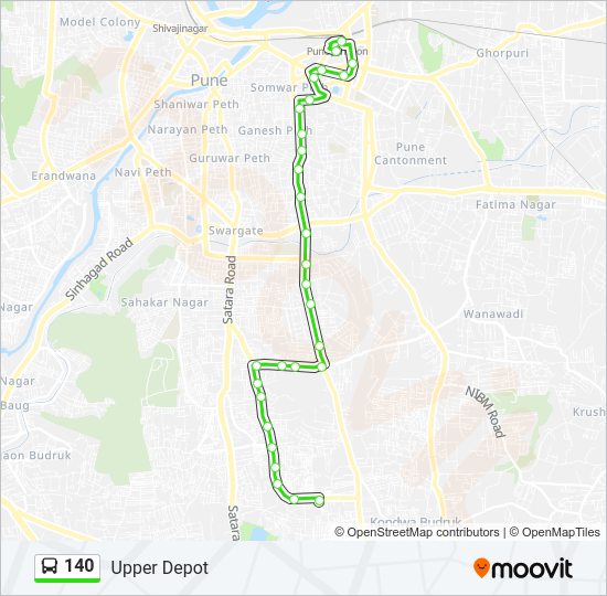 140 bus Line Map