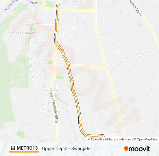 METRO13 Bus Line Map