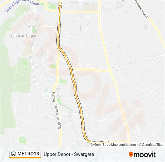 METRO13 Bus Line Map