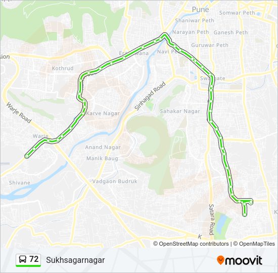 72 bus Line Map