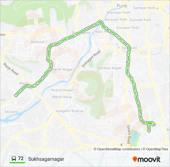 72 Bus Line Map