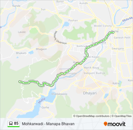 85 Bus Line Map