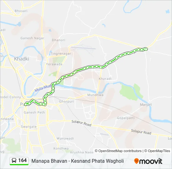 164 Bus Line Map