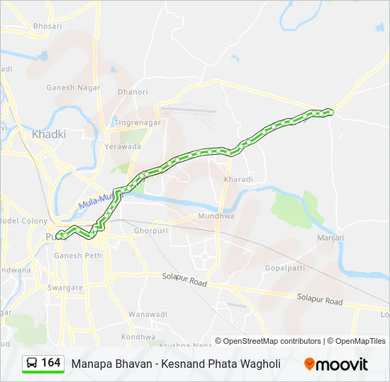 164 Bus Line Map