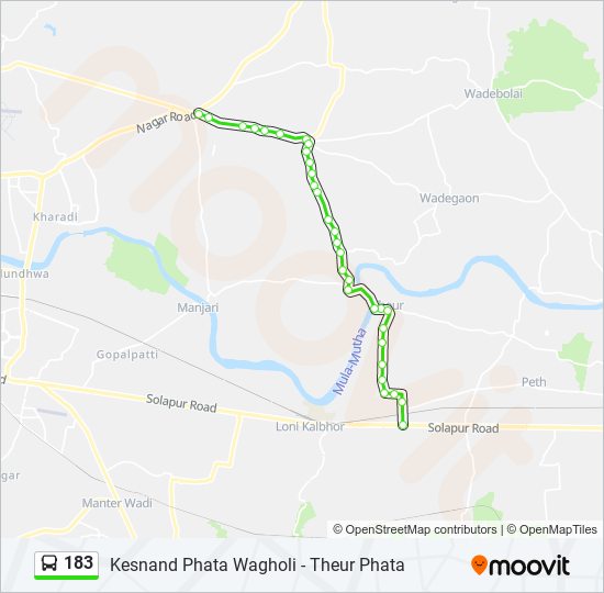 183 Bus Line Map