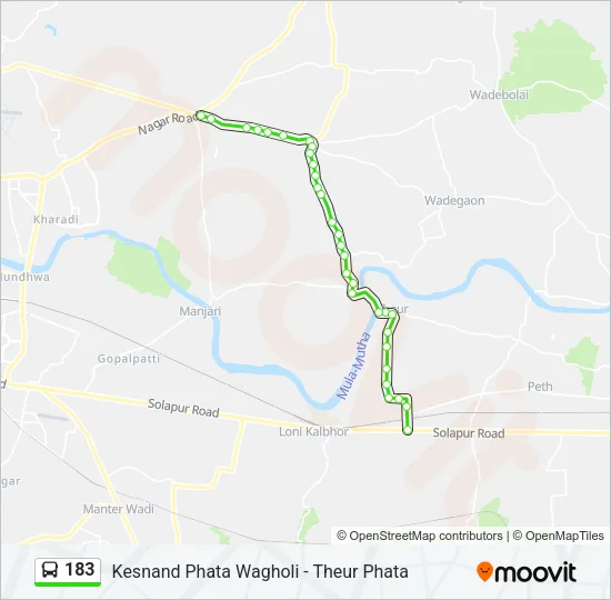183 Bus Line Map