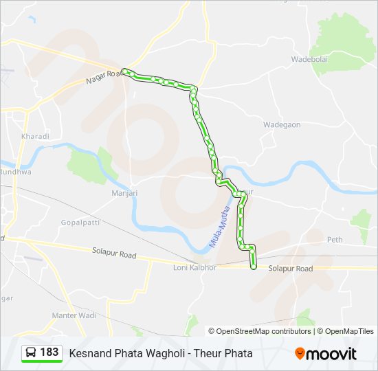 183 bus Line Map