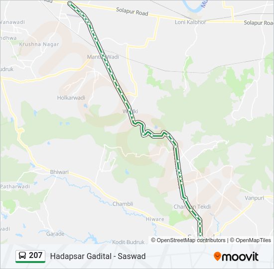 207 Bus Line Map