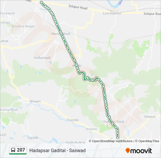 207 Bus Line Map