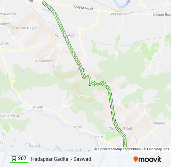 207 Route Schedules, Stops & Maps Hadapsar Gadital (Updated)
