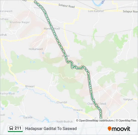 211 Bus Line Map