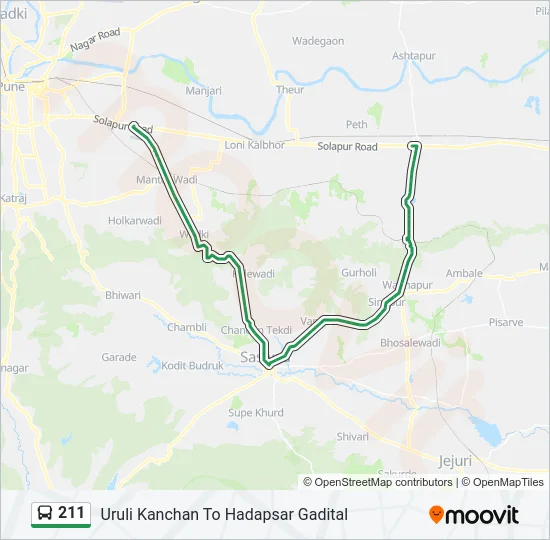 211 Bus Line Map