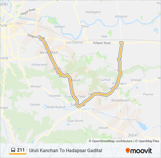 211 Route Schedules, Stops & Maps Hadapsar Gadital (Updated)