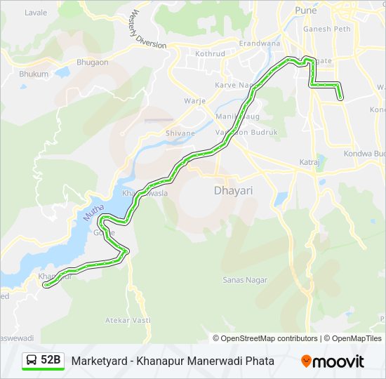 52B Bus Line Map