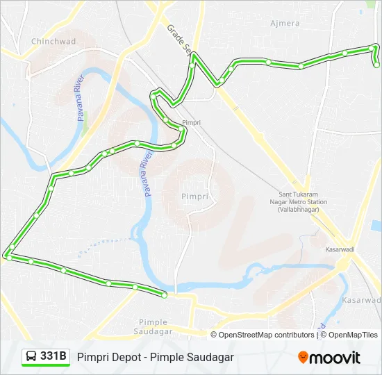 331B Bus Line Map