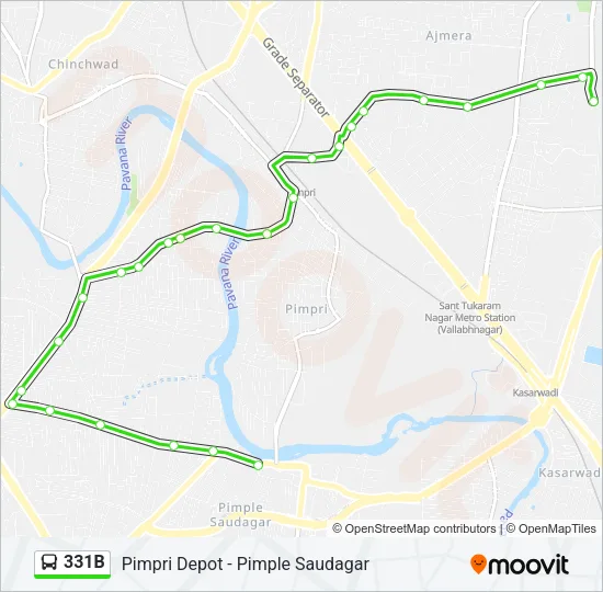 331B Bus Line Map