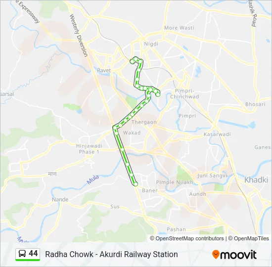 44 Bus Line Map