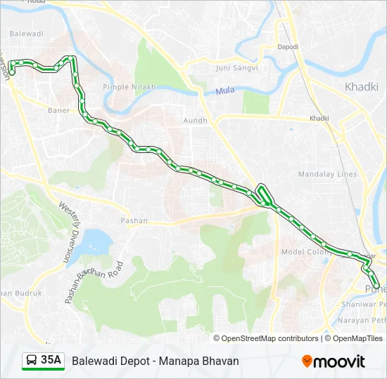 35A Bus Line Map