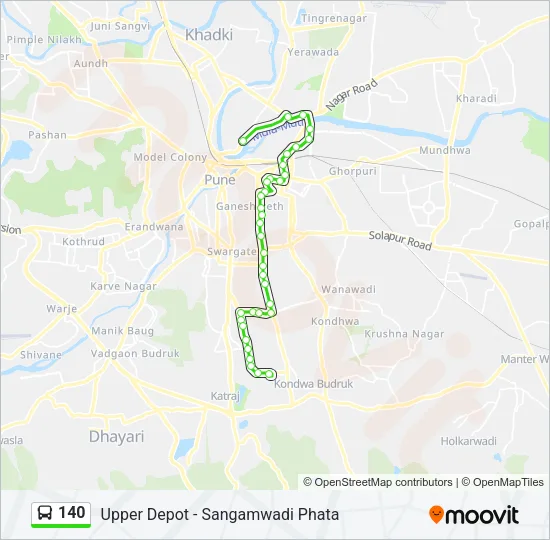 140 Bus Line Map