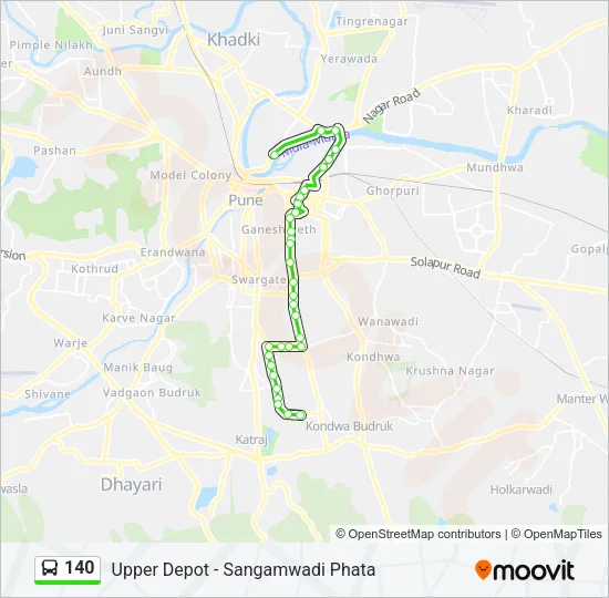 140 Bus Line Map